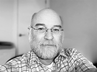 black and white portrait of a man
