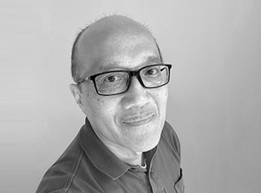 black and white portrait of a man