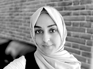 black and white portrait of a woman