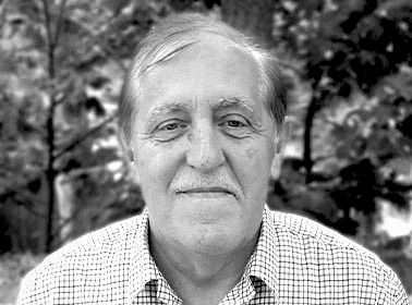 black and white portrait of a man