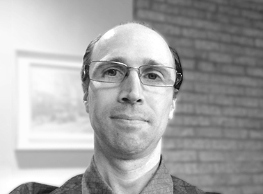 black and white portrait of a man
