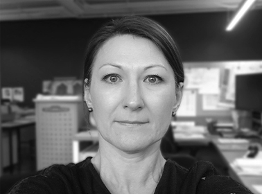 black and white portrait of a woman