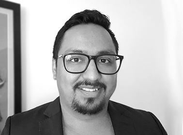 black and white portrait of a man