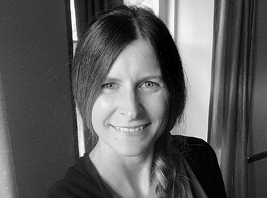 black and white portrait of a woman